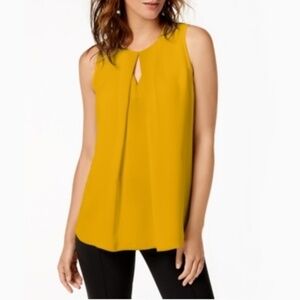 Bar III Neo Dijon Keyhole Sleeveless Top